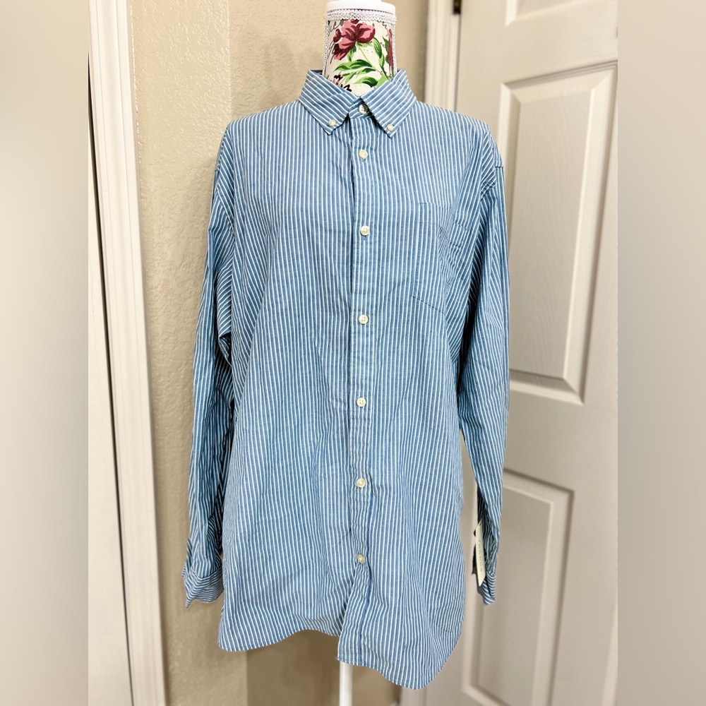 Sonoma Blue Pinstripe Dress Shirt
